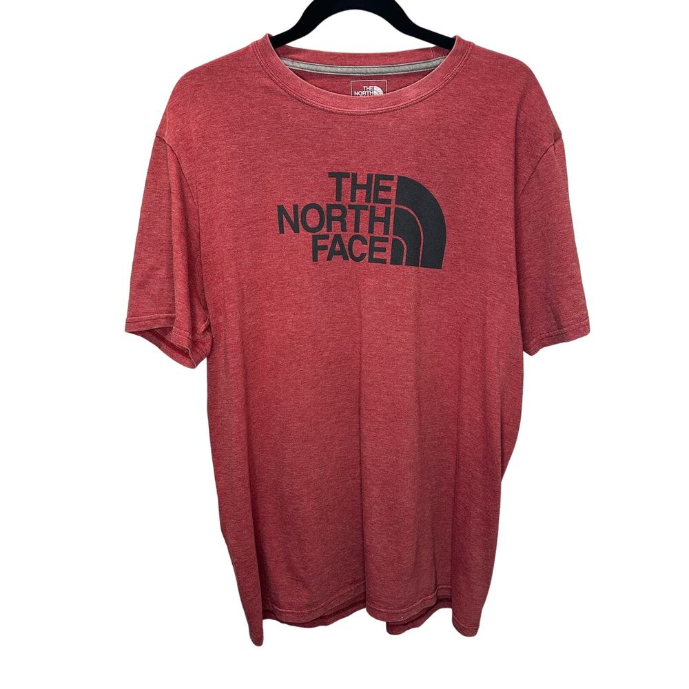 The North Face Men's Red/Black Logo Short Sleeve Shirt sz L